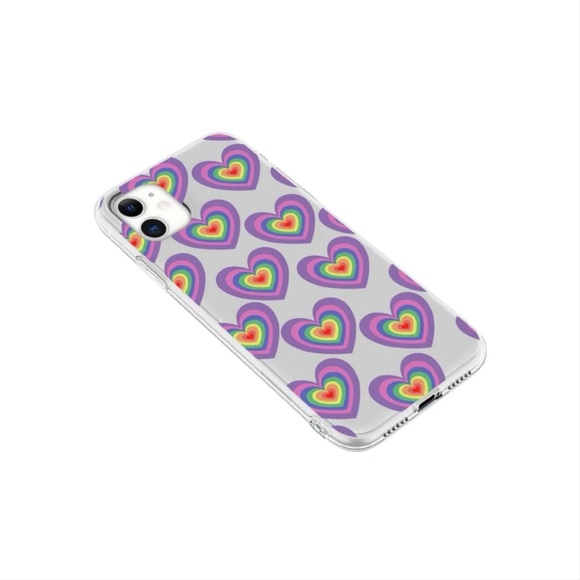 Rainbow Mini Hearts iPhone 12 Pro Max Case 💜 - Picture 4 of 17